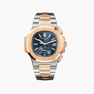 Nautilus Chronograph Date 40.5mm Rose Gold & Steel Blue Dial