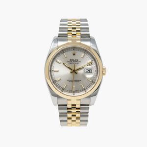 Datejust 116233 18K/SS with Silver Stick Dial on Jubilee